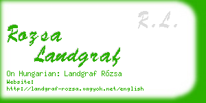 rozsa landgraf business card