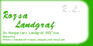 rozsa landgraf business card